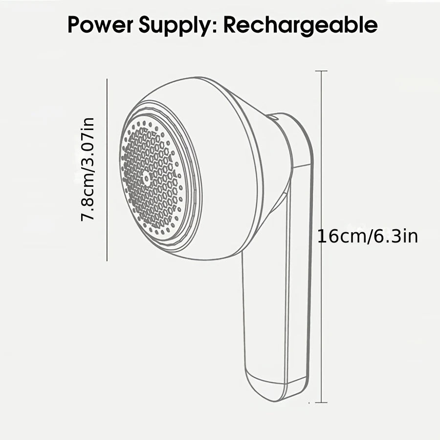 USB Rechargeable Fabric Shaver, Electric Lint Remover for Clothes Socks, Portable Sweater Shaver, Home Travel Gift, Long Battery